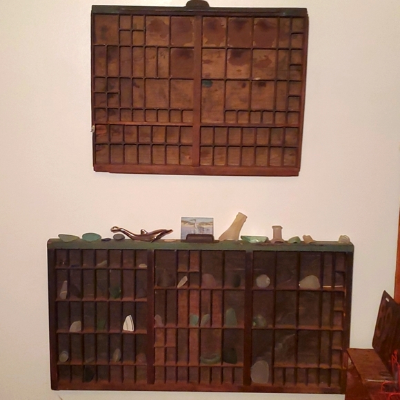 "4"💥SOLD OUT💥Antique Wooden Printers Trays - Picture 5 of 16